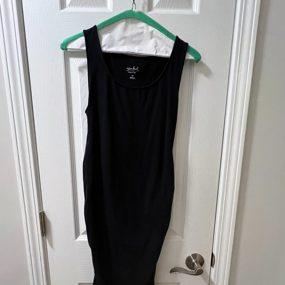 Women's Ingrid and Isabel Black Maternity Midi Dress, Size XS